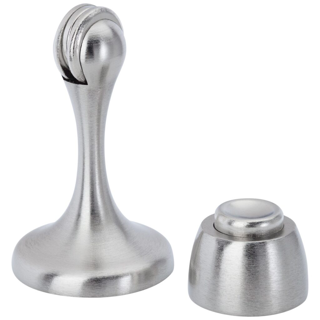 WALL MOUNTED MAGNETIC DOOR STOP SATIN CHROME