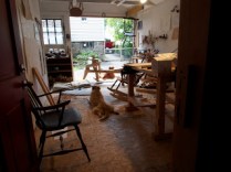 Peter's view from his home storeroom and workbench area.