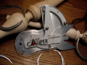 The Galbert Caliper provides a constant, accurate reading of a workpiece's diameter while it's being cut.