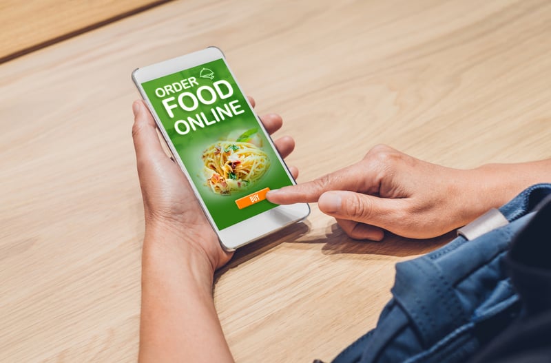 People order food online with mobile apps