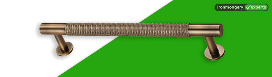 Antique Brass 158mm Knurled Pull Handle