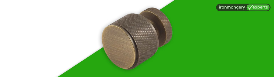 Burlington Antique Brass Piccadilly Knurled Cupboard Knob