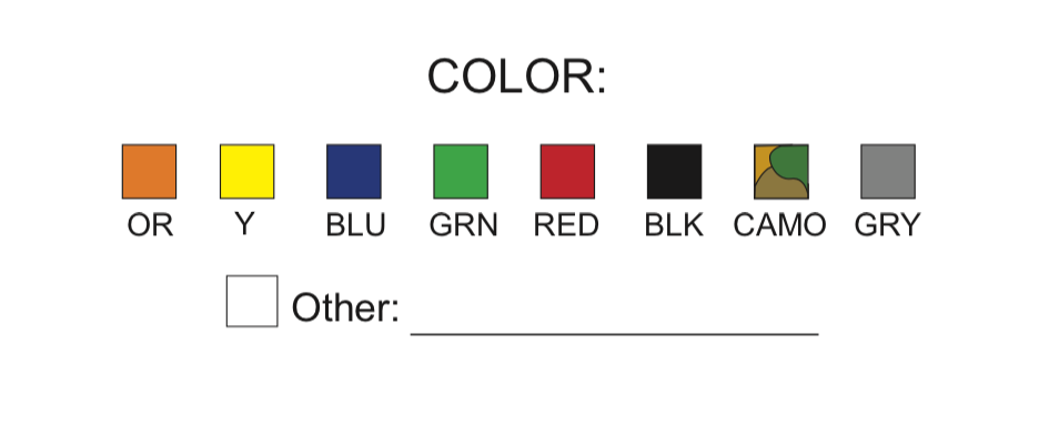 options for cargo net colors