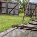 fallen garden fence